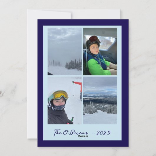 Winterliche Weihnachtskarte Feiertagskarte (Rückseite)