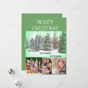 Winterliche Weihnachtsszene 4 Foto-Collage Feiertagskarte