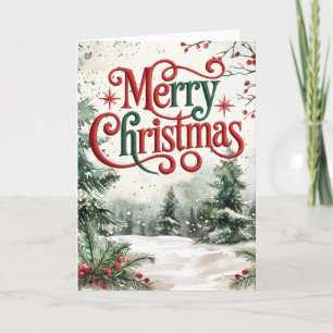 Winterliche Weihnachtsszene Frohe Weihnachten