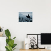 Winterliche Wüstenansicht - Seltene verschneite we Poster (Heimbüro)