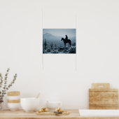 Winterliche Wüstenansicht - Seltene verschneite we Poster (Küche)