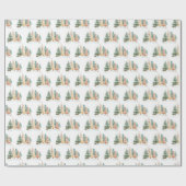 Winterlicher Baumhintergrund Geschenkpapier (Flach)