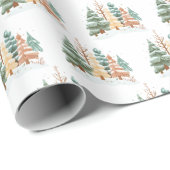Winterlicher Baumhintergrund Geschenkpapier (Rolleneckpunkt)