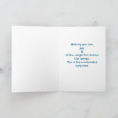 Winterlicher Elch mit Launen Feiertagskarte (Innenseite)