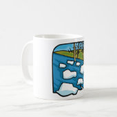 Winterlicher Fluss mit Eisschollen Kaffeetasse (Vorderseite Links)