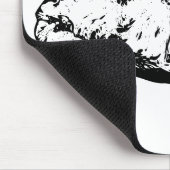 Winterlicher Fokus mit einer ruhenden Katze Mousepad (Ecke)