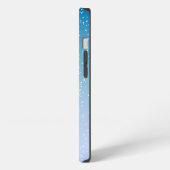 Winterlicher gemütlicher Schneemann iPhone Hülle (Linke Seite)