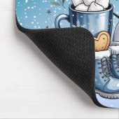 Winterlicher gemütlicher Schneemann Mousepad (Ecke)