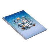 Winterlicher gemütlicher Schneemann Notizblock (Rechte Seite)