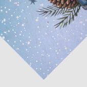 Winterlicher gemütlicher Schneemann Seidenpapier (Detail)
