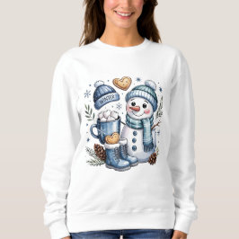 Winterlicher gemütlicher Schneemann Sweatshirt