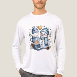 Winterlicher gemütlicher Schneemann Tri-Blend Shirt