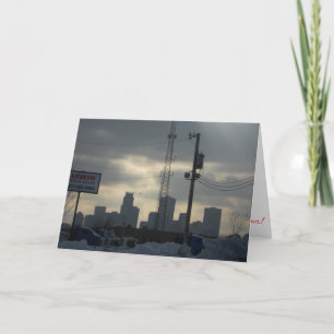 „Winterlicher Nachmittag in Minneapolis“ Weihnacht Karte