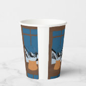 Winterlicher Papiertasse Schneekugel Pappbecher (Rechts)