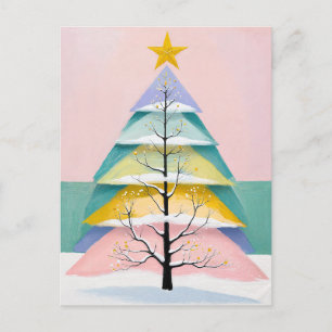 Winterlicher Pastellglanz Postkarte