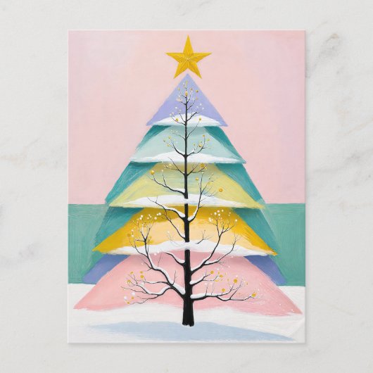 Winterlicher Pastellglanz Postkarte (Vorderseite)