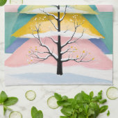 Winterlicher Pastellschimmer Geschirrtuch (Gefaltet)