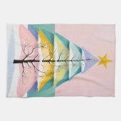 Winterlicher Pastellschimmer Geschirrtuch (Horizontal)