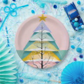 Winterlicher Pastellschimmer Pappteller (Party)