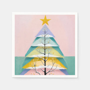 Winterlicher Pastellschimmer Serviette
