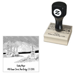 Winterlicher Schnee 2 x 2 Stempel aus Gummi