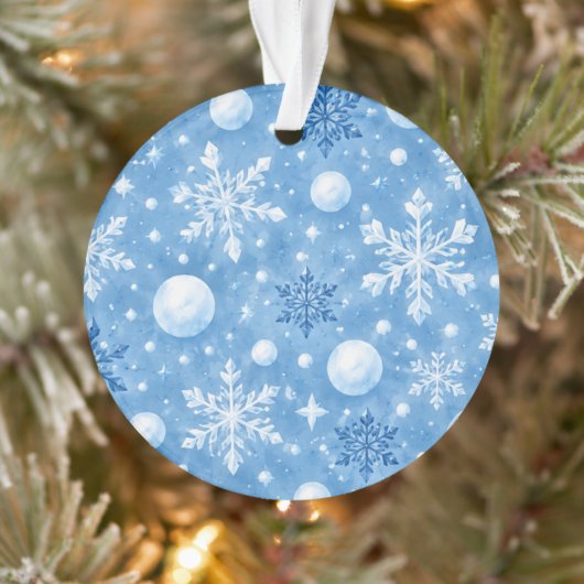 Winterlicher Schnee (Anpassbar) Ornament (Baum)