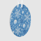 Winterlicher Schnee (Anpassbar) Ornament (Vorderseite)