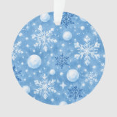Winterlicher Schnee (Anpassbar) Ornament (Vorderseite)