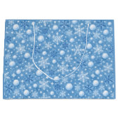 Winterlicher Schnee Große Geschenktüte (Vorderseite)