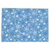 Winterlicher Schnee Große Geschenktüte (Rückseite)
