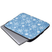 Winterlicher Schnee Laptopschutzhülle (Vorne Knopf)