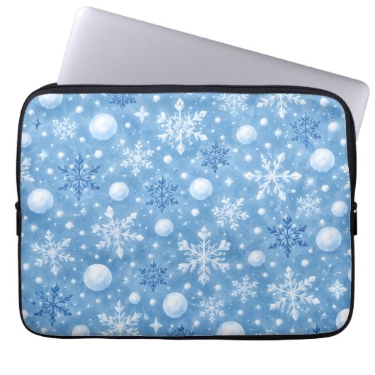 Winterlicher Schnee Laptopschutzhülle (Vorderseite)