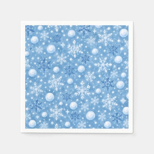 Winterlicher Schnee Serviette (Vorderseite)