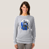 Winterlicher Schnee und Himmel trendy T-Shirt (Vorne ganz)