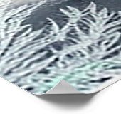 Winterlicher Schnee Wald für gemütliche Heimdekora Poster (Ecke)