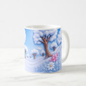 Winterlicher Schneebaum Kaffeetasse (VorderseiteRechts)
