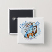 Winterlicher Spaziergang Button (Vorne & Hinten)