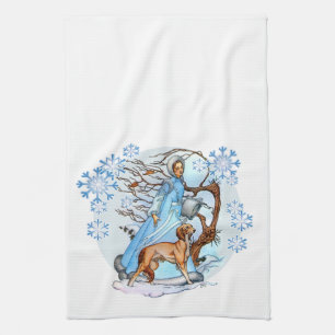 Winterlicher Spaziergang Handtuch