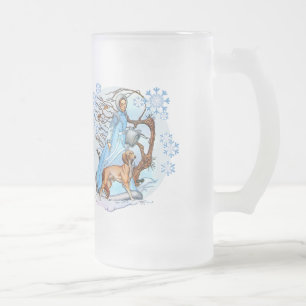 Winterlicher Spaziergang Mattglas Bierglas