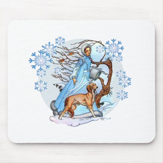 Winterlicher Spaziergang Mousepad (Vorne)