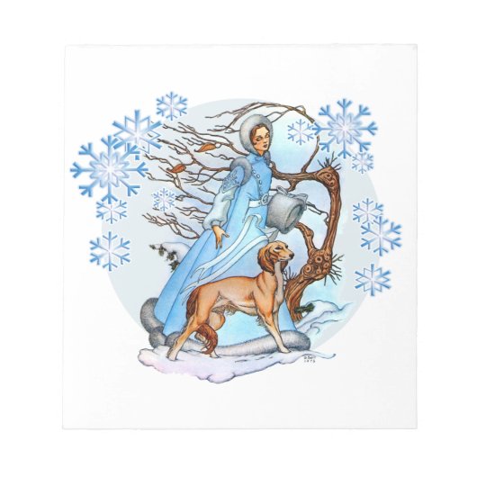 Winterlicher Spaziergang Notizblock (Vorderseite)