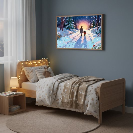 Winterlicher Waldspaziergang Gemütlich Eltern & Ki Poster