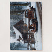Winterliches Antik-Autopuzzle Puzzle (Vertikal)