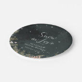 Winterliches Brause-Brautjungfern-Fest Pappteller (Schrägansicht)