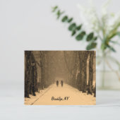 Winterliches Brooklyn Postkarte (Stehend Vorderseite)
