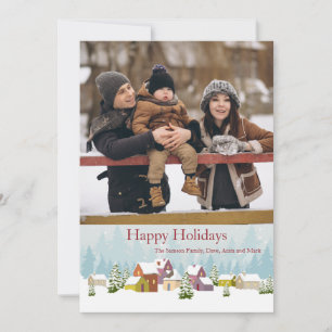 Winterliches Dorf Foto Weihnachtskarte Einladung