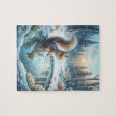 Winterliches Eichhörnchen-Rätsel Puzzle (Horizontal)