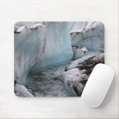 Winterliches Eis und Schnee - Gletscherfluss Mousepad (Mit Mouse)