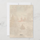 Winterliches frohes Weihnachtsfest & ein glücklich Feiertagskarte (Rückseite)