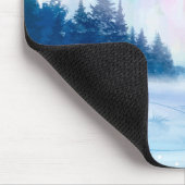Winterliches Nordlicht Mousepad (Ecke)